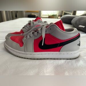Hot Pink/Gray Nike low top Air Jordan